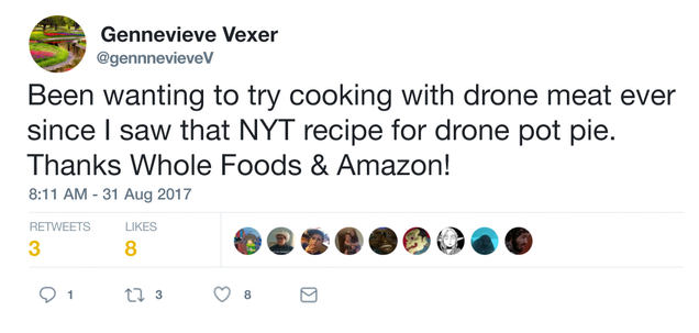 Illustration for article titled The Merger Pays Off: Under Amazon, Whole Foods Will Begin Selling Succulent Drone Meat In Winter 2017